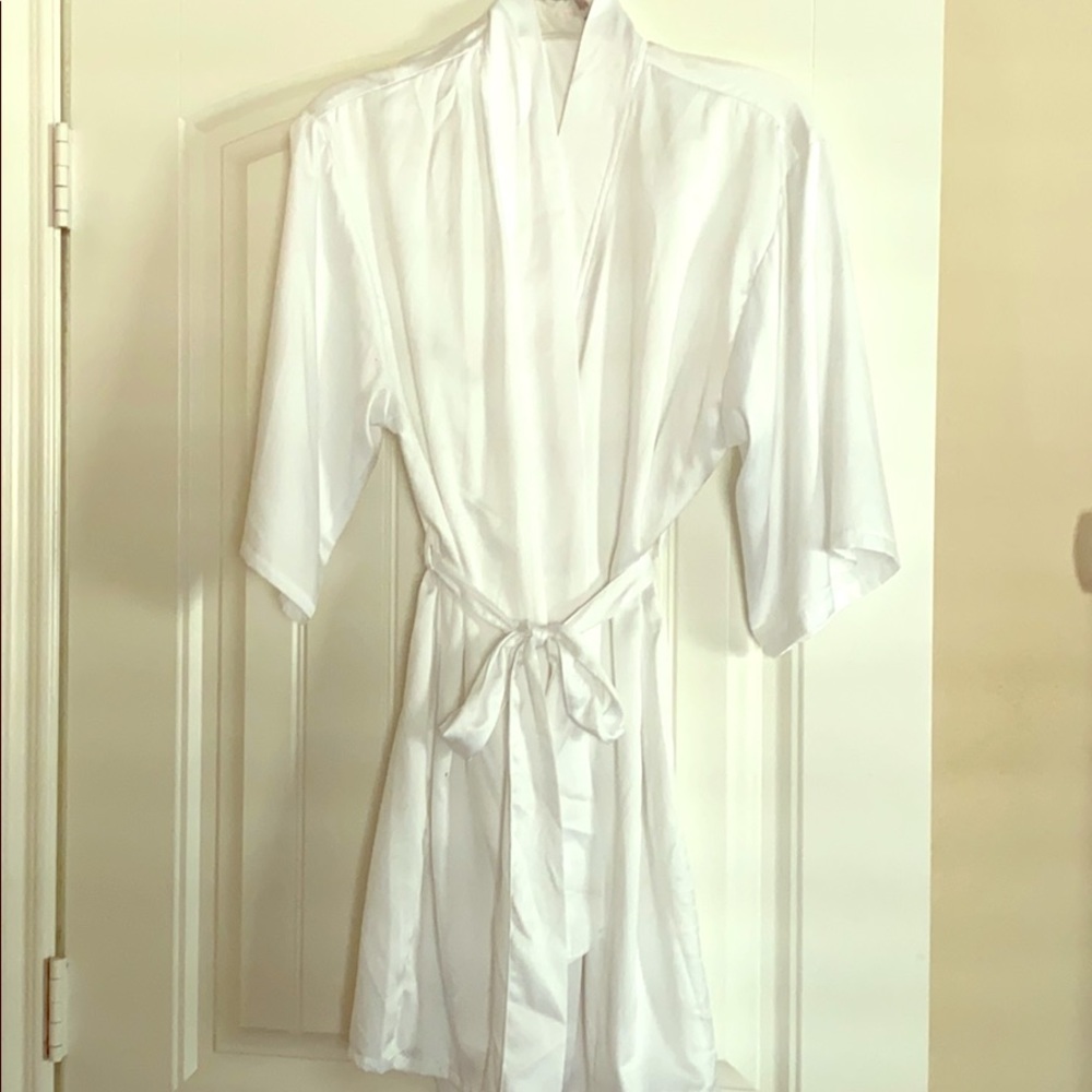 Satin “bride” robe